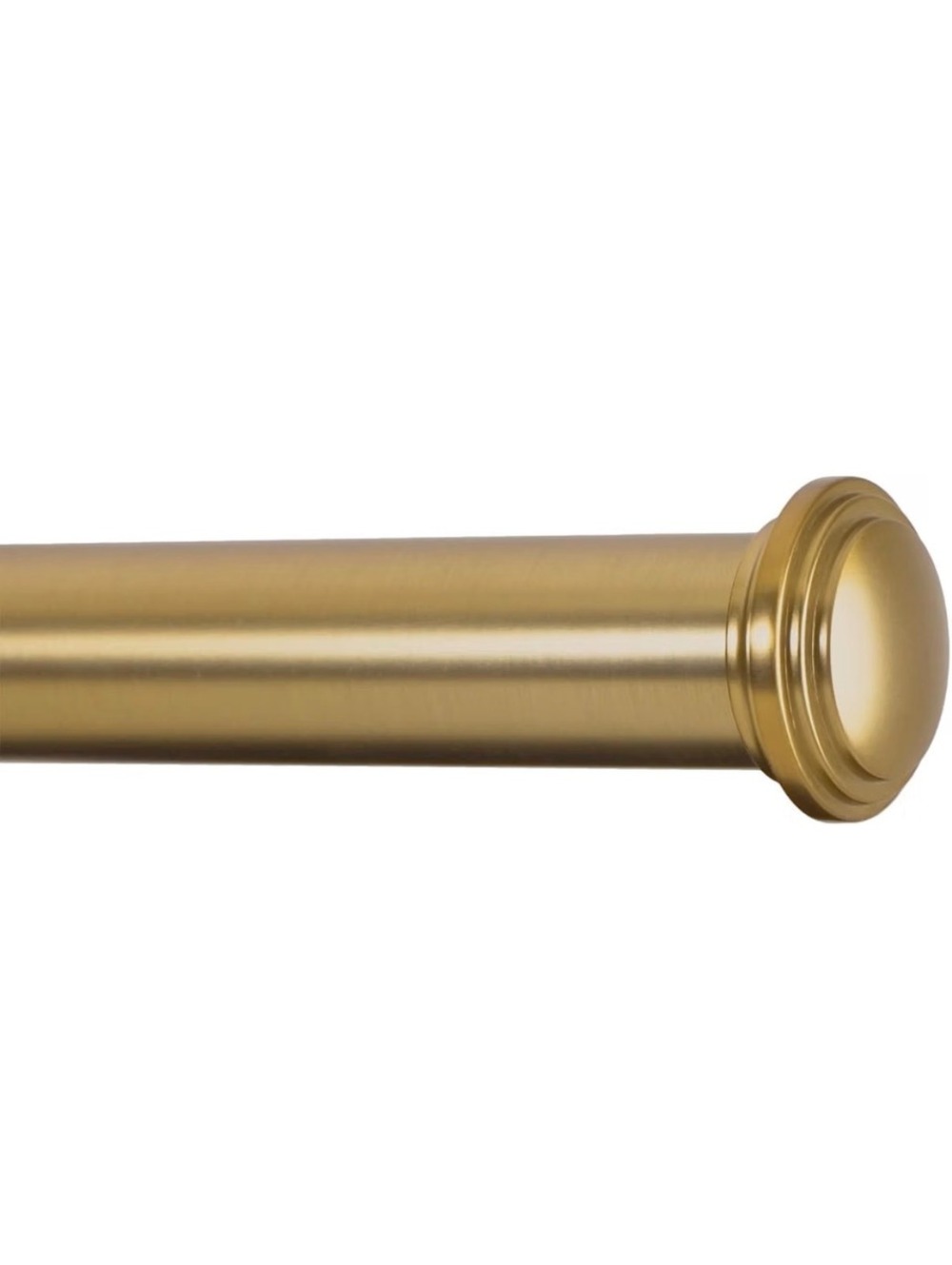 Ivilon 72-144 Inch Adjustable Double Curtain Rod Set with 4 Brackets Gold